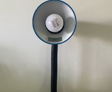 Blue gooseneck lamp