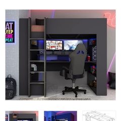 High Sleeper Gaming Bunk Bed