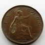 1934 bronze farthing antique coin 91 years old Image 2