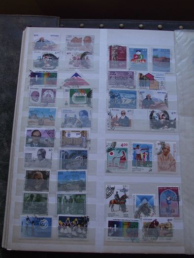 A big collection of Stamps from India, presented in the stock book