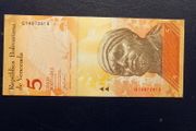 Venezuela 2007.5 Cinco.Uncirculated Banknote.
