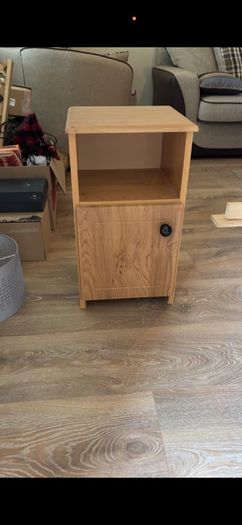 Dressing table with mirror and locker