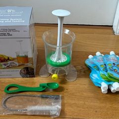 Baby pouch filling system