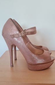 Pink Shimmer Plaform Heels
