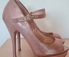 Pink Shimmer Plaform Heels