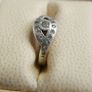Vintage 925 Sterling Silver Ring with Stone Detailing size K - 1,8g Image 3