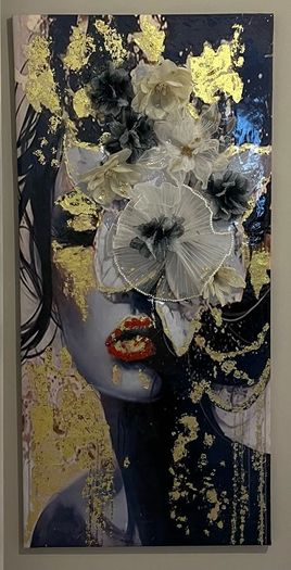 modern abstract portrait painting