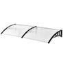 Door Awning, 75 x 195 cm Polycarbonate Cover for Window, Front Door, Outdoor, Patio, UV Rain Snow Protection Shelter, Clear Image 10