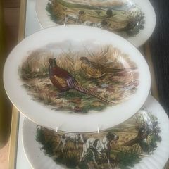 Vintage Pheasant Platter, LIVERPOOL ROAD Bone China Oval Serving Dish