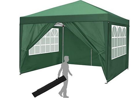 3 x 3 m Waterproof Popup Flat Gazebo with 4 Side Panels