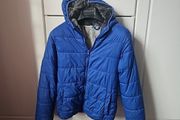 Boys faux fur lined snug hooded coat with pockets