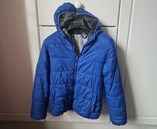 Boys faux fur lined snug hooded coat with pockets