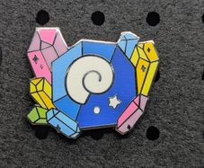 Animal crossing fossil enamel pin