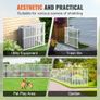 Vinyl Privacy Fence Panels, Air Conditioner Fence, Outdoor Privacy Screens for Trash Can, Pool Equipment Enclosure, Privacy Screen Kit Strip Panels 2 Panels Image 4