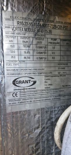 Grant Vortex Module 50-90 (15-26) Oil Boiler
