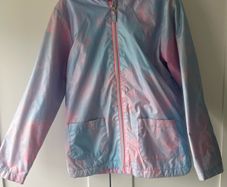 Tie dye pink and blue jacket with hood