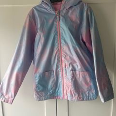 Tie dye pink and blue jacket with hood