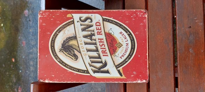 1 x metal tin sign ,buyer collects or pays postage. see pictures for condition, nice for any home bar or man cave pub restaurant etc,,sold as is,