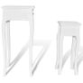 Nesting Side Table Set 2 Pieces with Drawer White Image 3