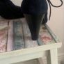 shoe navy suede shoe/boot vintage inspired size 40 Image 4
