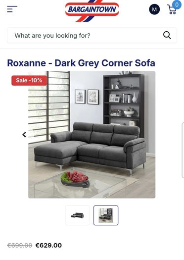 Roxanne - Dark Grey Corner
