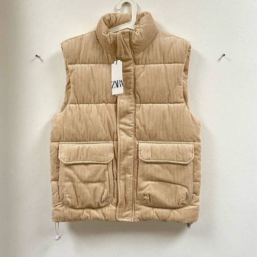 Zara Cream corduroy gilet
