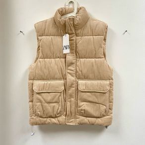 Zara Cream corduroy gilet