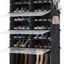 Shoe Storage, Oversized 2 x 7 Tier Shoe Rack Organiser to 28 Pair Shoes, Multifunctional Dust-proof Shoe Storage Cabinet for All Kinds of Shoes, Books, Toys and Clothing (MULTIPLE COLOURS/SIZES) Image 4