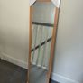 Overdoor Mirror Oak Frame 34x126cm Image 4