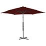 Outdoor Parasol with Steel Pole Bordeaux Red 300x230 cm Image 2