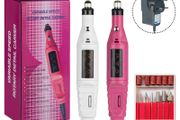 20000RPM Mini Electric Nail Drill Machine Manicure Pen-Shape Nail Tool UK Plug PINK