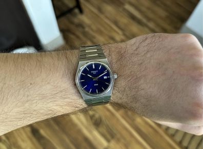 Tissot PRX 35mm Blue Dial Quartz Watch - Stainless Steel - Boxed