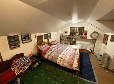 Wooden single bed frame