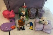 Lilac Wash Bag and trinkets