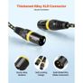 XLR Cable 7.62 m, 6 Pack, Shielded Balanced DMX Male to Female Microphone Cables, Gold-Plated 3-Pin XLR Mic Speaker Cord Wires, for Stage Lighting, Microphones, Amplifier, Mixer, Speaker Systems Image 3