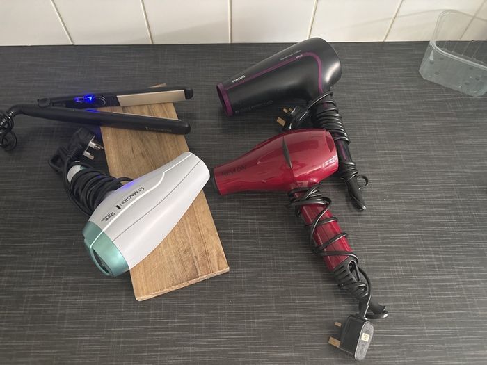 Hair dryers, hair straightener
