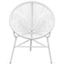 Garden String Moon Chair Poly Rattan White Image 4