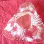 Art Deco 8 Inches Wide Centerpiece Glass Bowl With Embossed Leaves Decoration Image 4
