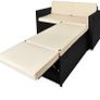 _Polyrattan two-seater sofa incl. Ottoman with storage space sun lounger rattan lounge Image 6