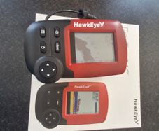 Fish trax 1c belly boat fish finder.