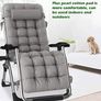 Sun Lounger Folding Zero Gravity Chairs Recliner For Beach Patio Garden Camping Outdoor Portable Home Lounge Chair Supports 200kg Black (color : With gray Cushions) Image 7