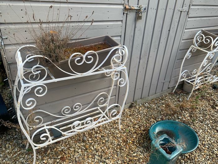 Selection of 4 metal planters