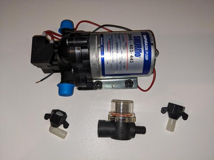 Water pump for caravan