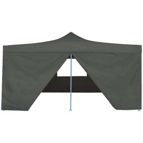 Folding Gazebo with 4 Sidewalls 5x5 m Anthracite