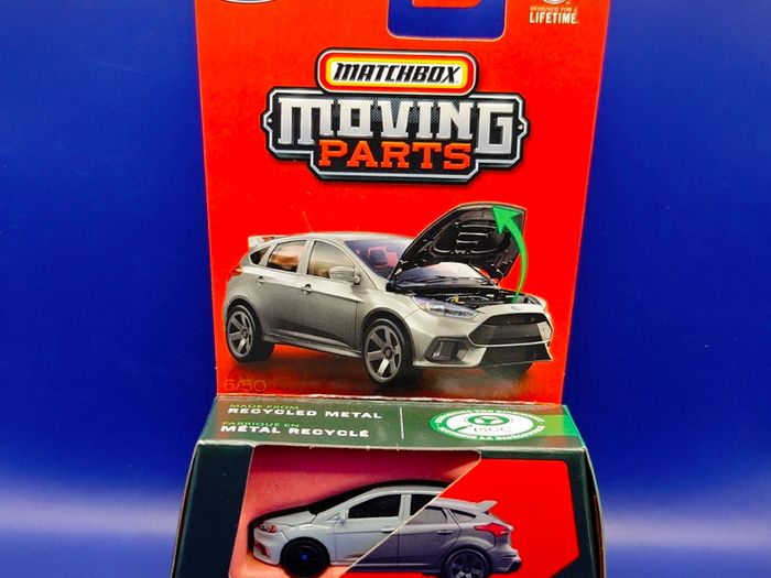 Matchbox Moving Parts 2018 Ford Focus RS, new.