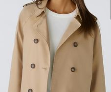 German brand Oui - Short Trench Jacket - Camel - UK 12 - BNWT RRP 260