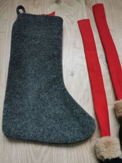 Christmas stockings and Santa legs