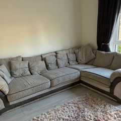3 Seat L shaped Sofa & Spin Chair