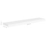 Floating Wall Shelves 4 pcs White 120x23.5x3.8 cm MDF Image 2