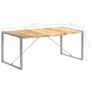 Dining Table 180x90x75 cm Solid Rough Mango Wood Image 3